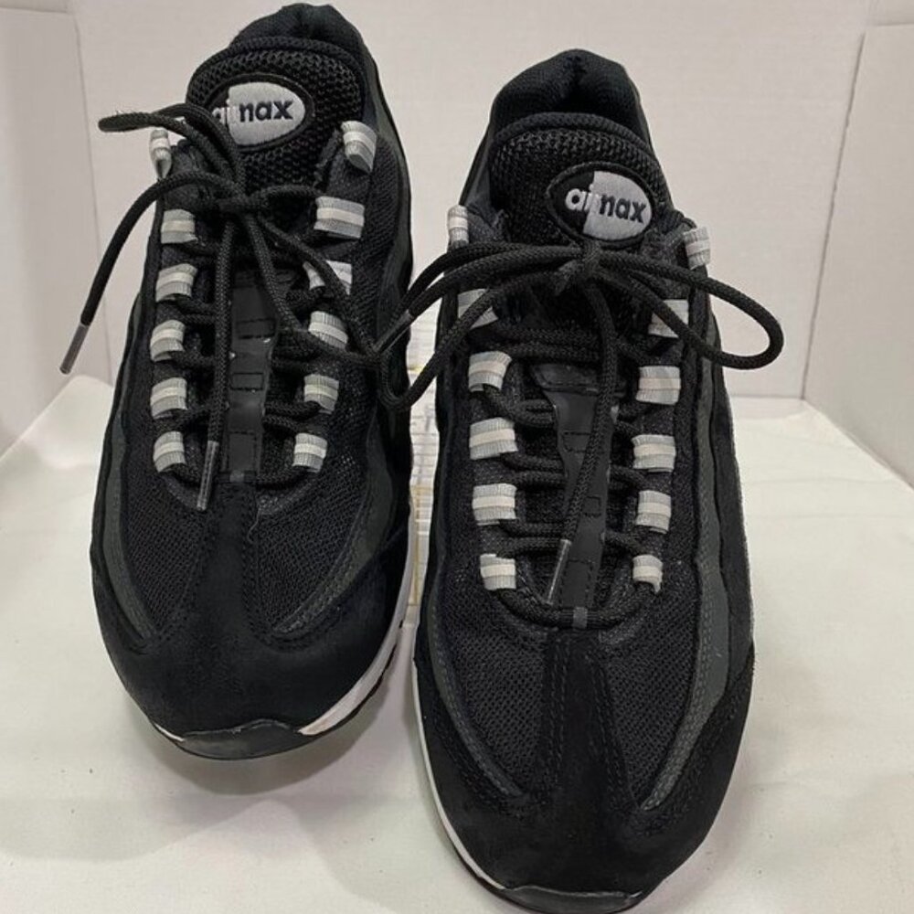 Nike Air Max 95 Triple Black Anthracite Reflective Sneakers Men’s 8.5 - Picture 5 of 12